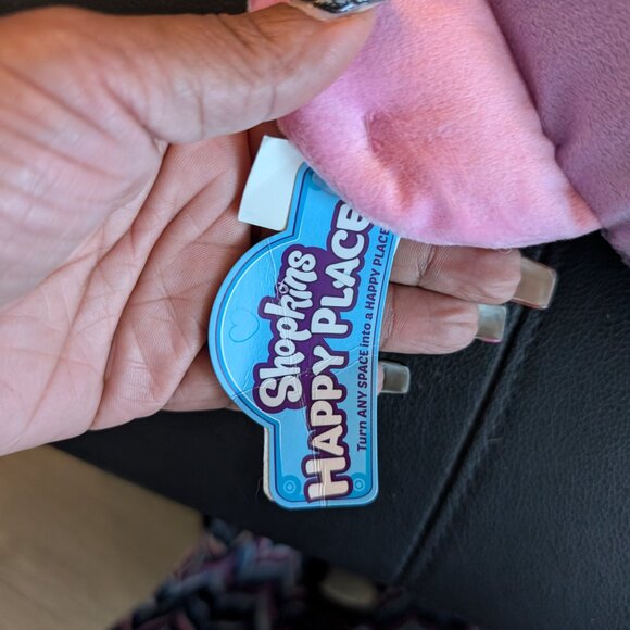 Shopkins Pink and purple sequin bear plush pillow - Picture 3 of 4